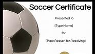 FREE Soccer Certificate Maker | Edit Online and Print at Home