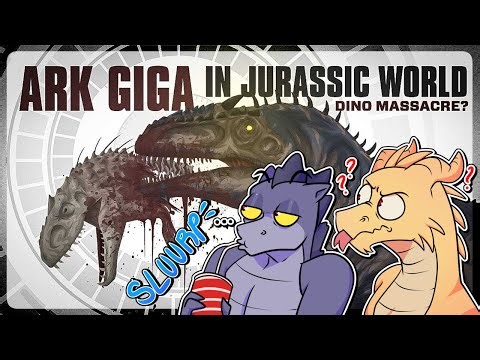 Godzilla Reacts To What if ARK's Giga entered Jurassic World? Here's what would happen..