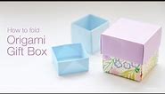 How to fold Origami Gift Box with Lid (Traditional)