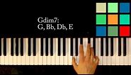 How To Play A Gdim7 Chord On The Piano