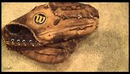 Vintage Wilson A2000 Before and After Glove Relace - Baseball Glove Repair