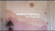 Sunset Mural Tutorial| Calm Ombre Mountain Painting| Graphic Design| Easy DIY How To| Colourfulsaz