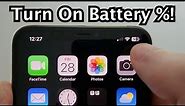 How To Turn On Battery Percentage for iPhone XR, 11, 12 mini, 13 mini on iOS 16.1