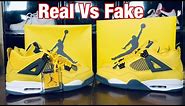 Air Jordan 4 Tour Yellow/Lightning Real Vs Fake Review. Check it Out 👀