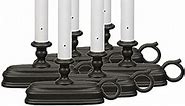 Xodus Innovations FPC1325A-6 Battery Operated LED Window Candle with New Hot Spot Technology and Dusk to Dawn Sensor and Choice of Amber or White Flame Pack of 6 Aged Bronze/Black