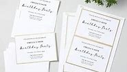 AVERY Invitation Cards with Metallic Gold Borders, 5" x 7" Printable Cards, 30 Cards and Envelopes (3325)