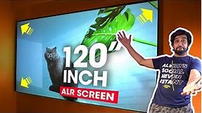 HUGE 120-INCH 3D 4K TV Screen⚡️ My ULTIMATE Home Theater Setup - BIGVUE ALR Projector Screen Review