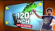 HUGE 120-INCH 3D 4K TV Screen⚡️ My ULTIMATE Home Theater Setup - BIGVUE ALR Projector Screen Review