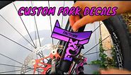 Custom Fork Decals - MTB