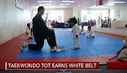 Watch: Toddler adorably earns his Taekwondo white belt