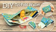 DIY Tri-Fold Wallet | Small Fabric Wallet Sewing Tutorial [sewingtimes]