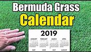 Bermuda Grass Calendar 2019
