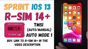 Unlock iPhone SPRINT using R-SIM14+ V13.9 (AUTO MODE1) IOS 13