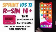 Unlock iPhone SPRINT using R-SIM14+ V13.9 (AUTO MODE1) IOS 13