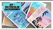 How to: 3 DIY Simple Easy Watercolor Background ideas for doodling, calligraphy or bookmarks