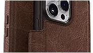 OtterBox iPhone 14 Pro Max (ONLY) Strada Series Case - ESPRESSO (Brown), card holder, genuine leather, pocket-friendly, folio case