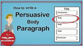 How to Structure a Persuasive Paragraph | EasyTeaching