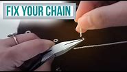 How to FIX a BROKEN CHAIN NECKLACE ( DIY Jewellery Repair )