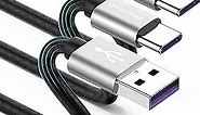 USB Type C Cable 10ft, [2 Pack] USB A 2.0 to USB-C 10 ft Type C Fast Charger Extra Long Durable TPE USBC to USBA Cord for iPhone 15 Pro Samsung Galaxy A10/A20/A51/S10/S9/S8 Plus/Note 9/8,LG