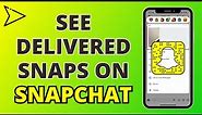 How To See Delivered Snap On Snapchat - See Sent Snaps (2023)