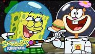 SpongeBob Flies to the Moon! 🌕 w/ Sandy | "Goons on the Moon" Full Scene | SpongeBob
