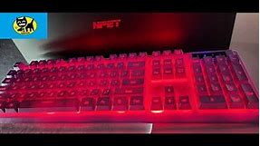 NPET K10 (Purple edition) Wired Gaming Keyboard, RGB Backlit. Perfect for Diablo 4