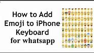 how to use emoji in iPhone | emoji keyboard not showing up on iphone