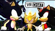 Fleetway Sonic Meets Dark Sonic and Shadow! [VrChat]