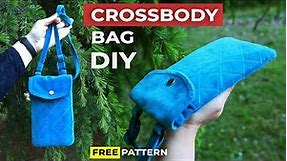DIY Crossbody Bag // Small Cell Phone Pouch Tutorial + Free pattern