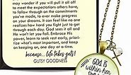 God is Within Her Necklace She Will Not Fall Woman of Faith Teen Religious Jewelry 36" Chain - Handmade Psalm Bible Verse Theme Pendant, Bronze Cross Charm, Gift Packaged Christian Message Card & Box