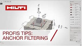 Hilti PROFIS Engineering anchor design software tips - anchor filtering