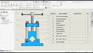 Solidworks tutorial | insert Bill of Materials (BOM) into a Drawing in Solidworks