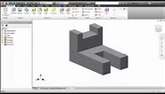 Inventor Tutorial with Isometric Sketches - Beginner part 1 of 12