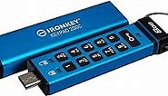 Kingston Ironkey Keypad 200 USB-C 8GB Encrypted Flash Drive | OS Independent | FIPS 140-3 Level 3 | XTS-AES 256-bit | BadUSB and Brute Force Protection | Mult-Pin Option | IKKP200C/8GB