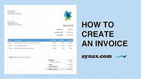 Create an Invoice