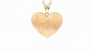 Gold Heart Beat Charm - 14 Karat Solid Gold