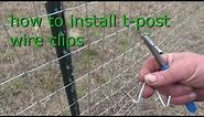 how to install wire clips on t posts