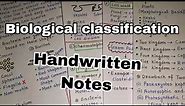 Biological Classification Part - 1 | Class 11th | Biology | NEET | Handwritten Notes #neet2024
