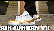 Air Jordan 11 Low Closing Ceremony Gold On Feet Review