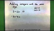 Basic Math - Add integers with the same sign