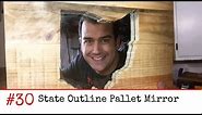 How to Make a Pallet Wood State Outline Mirror Ohio