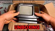 Unboxing Portable Black and White CRT TV, only 5 inch screen