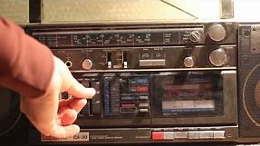 Vintage AIWA CA-30 boombox stereo test