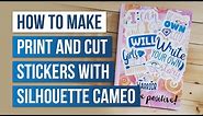 🌟 How to Make Print and Cut Stickers with Silhouette Cameo