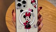 FILOYA Magnetic for iPhone 14 Pro Max Case, Cute Minnie Phone Case Compatible with Magsafe, Slim Thin Shockproof Case for Women-Clear