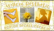 🌻💛Yellow Aesthetic Roblox decals/decal id (for royalehigh journal)
