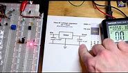 Quick 7805 78xx voltage regulator integrated circuit IC demonstration by electronzap