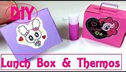 DIY Miniature Lunch Box & Thermos (Actually Works): Doll Back 2 School