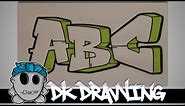 How to draw graffiti - Graffiti Letters ABC step by step