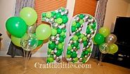 GIANT mosaic numbers / letters filled with balloons - Party decoration idea - DIY How to make tutorial - 18th birthday